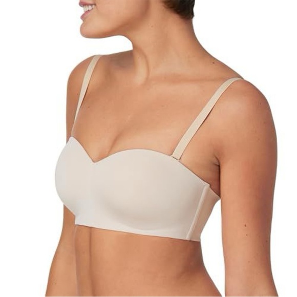 Maidenform Medium Cream Wireless Adjustable 6 Way Strapless Comfort Bra - Picture 11 of 12